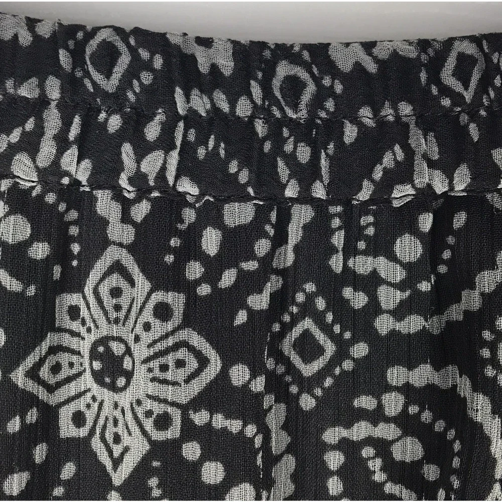 Linea by Louis Dell’Olio Tiered Midi Skirt Flowy Lined Pull On Boho Print 1X